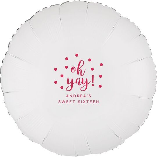 Confetti Dots Oh Yay! Mylar Balloons