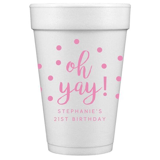 Confetti Dots Oh Yay! Styrofoam Cups