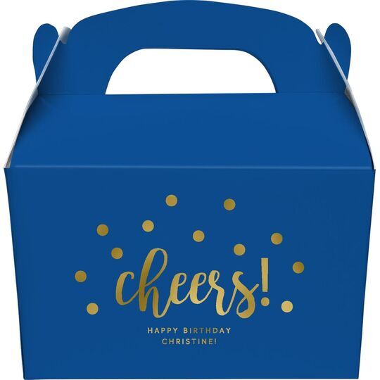 Confetti Dots Cheers Gable Favor Boxes