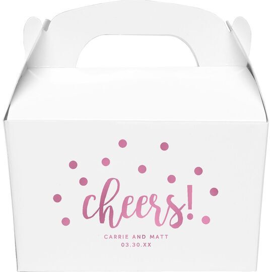 Confetti Dots Cheers Gable Favor Boxes