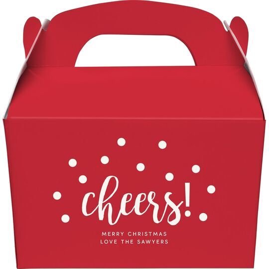 Confetti Dots Cheers Gable Favor Boxes