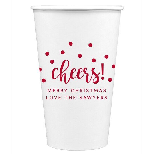 Confetti Dots Cheers Paper Coffee Cups