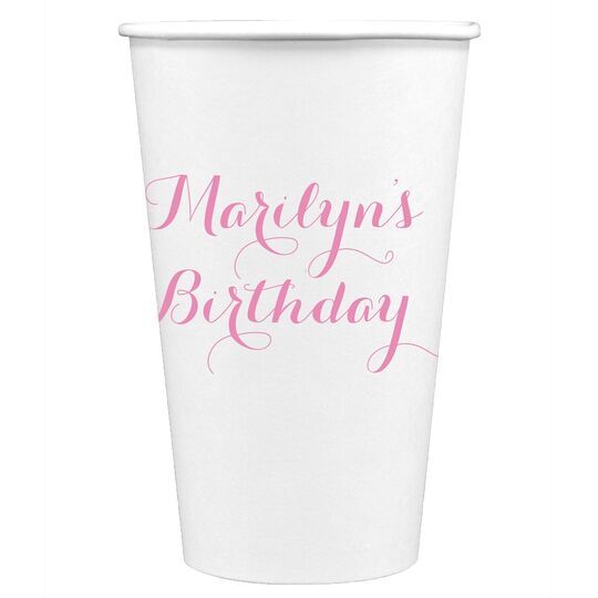 Darling Script Paper Coffee Cups