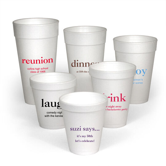 Custom 20oz Foam Cups – SipHipHooray