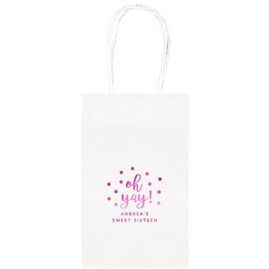 Confetti Dots Oh Yay! Medium Twisted Handled Bags