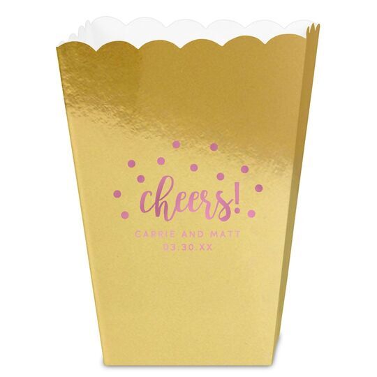 Confetti Dots Cheers Mini Popcorn Boxes