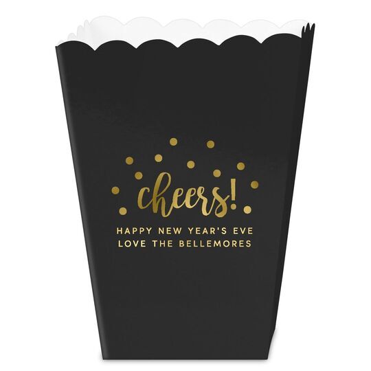 Confetti Dots Cheers Mini Popcorn Boxes