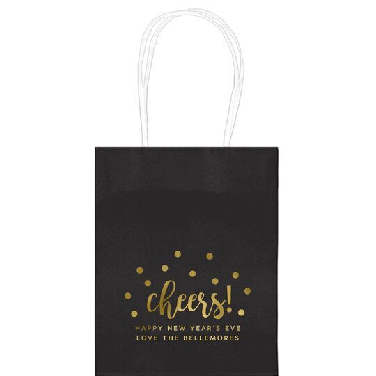 Confetti Dots Cheers Mini Twisted Handled Bags
