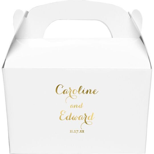 Darling Script Gable Favor Boxes