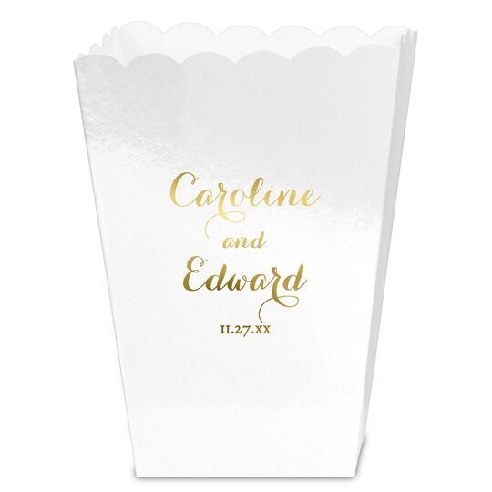 Darling Script Mini Popcorn Boxes