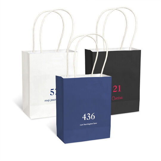 Design Your Own Big Number Mini Twisted Handled Bags