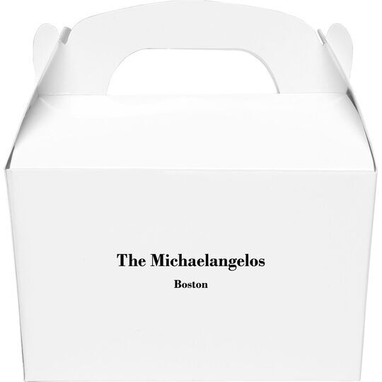 Michaelangelo Gable Favor Boxes