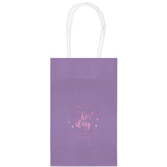 Confetti Dots Her Day Medium Twisted Handled Bags