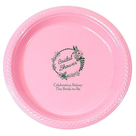 Bridal Shower Wreath Plastic Plates