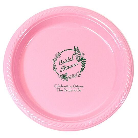 Bridal Shower Wreath Plastic Plates