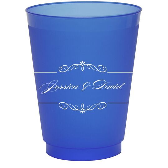 Bellissimo Scrolled Colored Shatterproof Cups