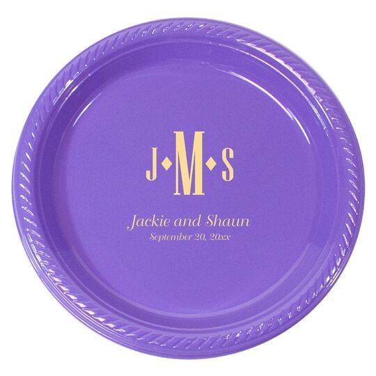 Condensed Monogram with Text Plastic Plates