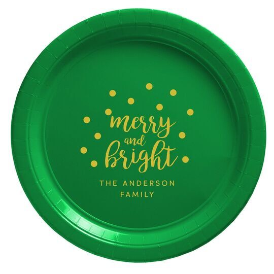 Confetti Dots Merry and Bright Paper Plates