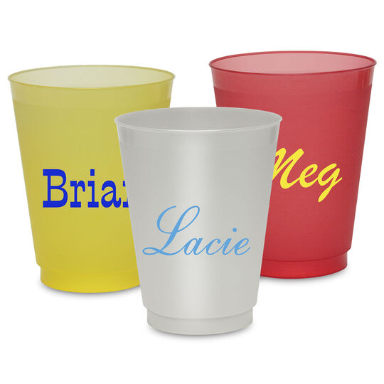 Personalized 16 oz. Shatterproof Plastic Cups