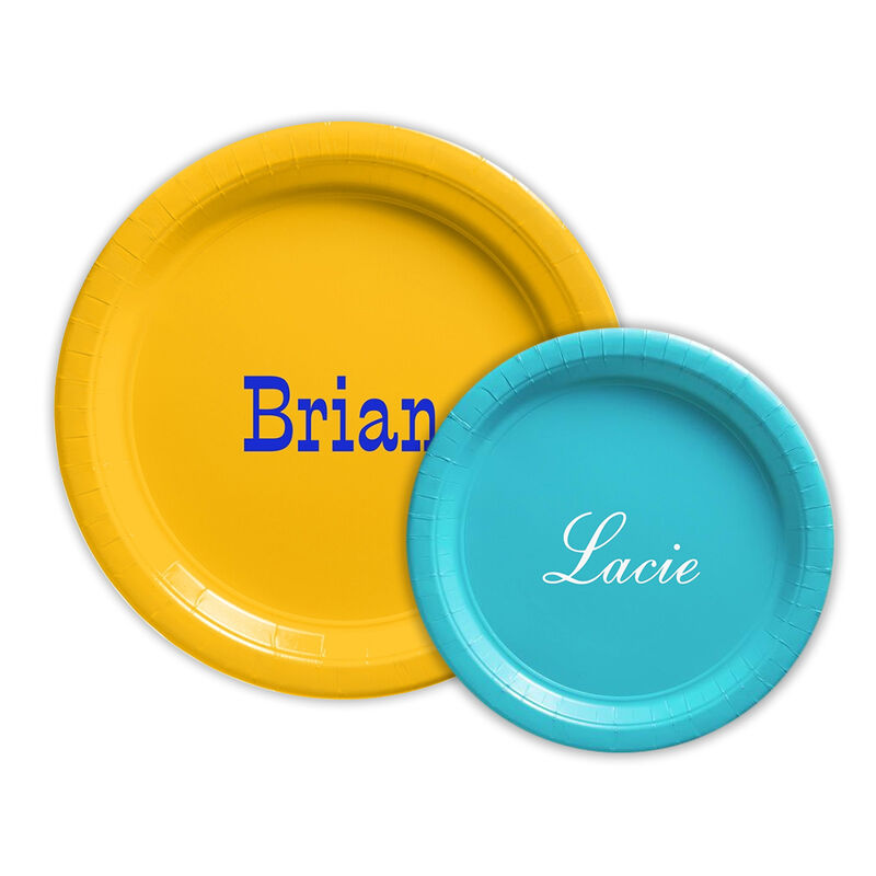 Personalized Design Your Own Big Name Paper Plates