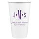 Condensed Monogram with Text Paper Coffee Cups Image 1 of 2
