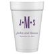 Condensed Monogram with Text Styrofoam Cups Image 1 of 2
