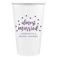 Confetti Dots Almost Married Paper Coffee Cups Image 2 of 3