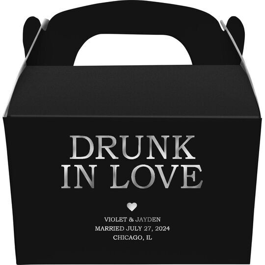 Drunk in Love Heart Gable Favor Boxes