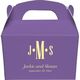 Condensed Monogram with Text Gable Favor Boxes Image 1 of 2