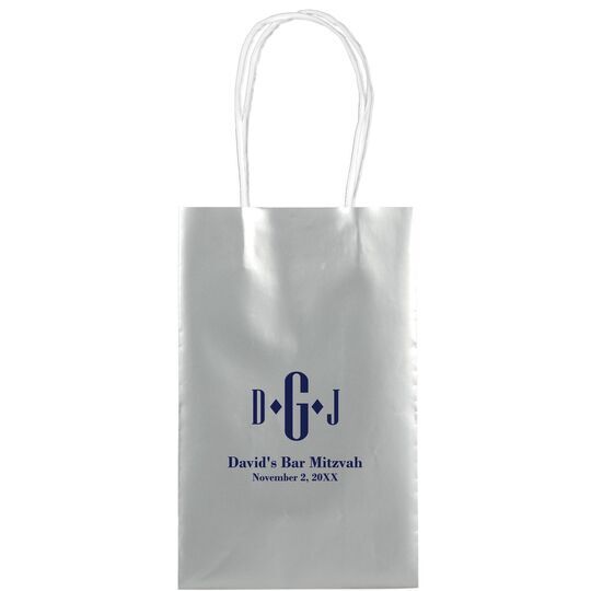 Condensed Monogram with Text Medium Twisted Handled Bags