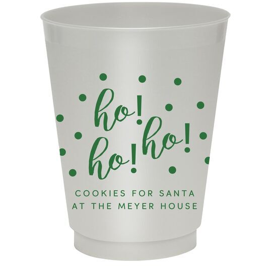 Confetti Dots Ho! Ho! Ho! Colored Shatterproof Cups