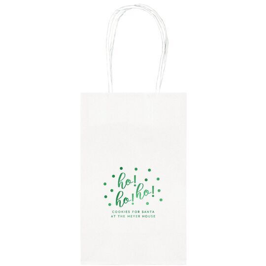 Confetti Dots Ho! Ho! Ho! Medium Twisted Handled Bags