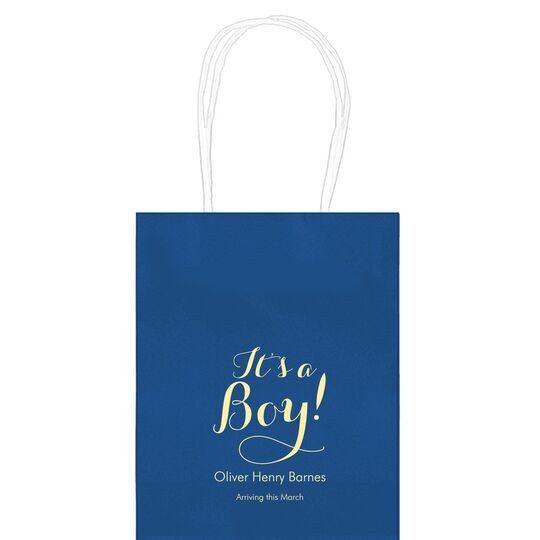 Elegant It's A Boy Mini Twisted Handled Bags