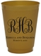Fancy Script Monogram with Text Colored Shatterproof Cups Image 1 of 2