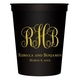 Fancy Script Monogram with Text Stadium Cups Image 1 of 2