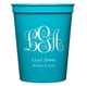 Fancy Script Monogram with Text Stadium Cups Image 2 of 2
