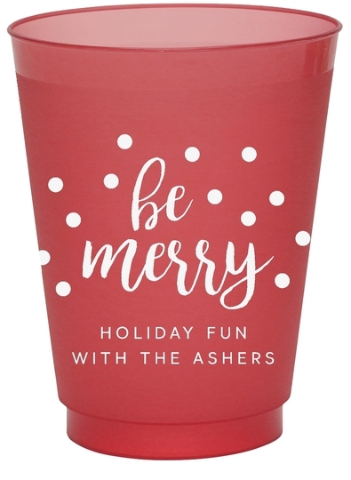 Confetti Dots Be Merry Colored Shatterproof Cups
