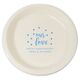 Confetti Dots Our Love Plastic Plates Image 1 of 3