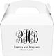 Fancy Script Monogram with Text Gable Favor Boxes Image 1 of 2