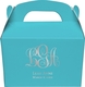 Fancy Script Monogram with Text Gable Favor Boxes Image 2 of 2