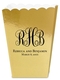 Fancy Script Monogram with Text Mini Popcorn Boxes Image 1 of 2