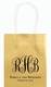 Fancy Script Monogram with Text Mini Twisted Handled Bags Image 1 of 2