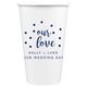 Confetti Dots Our Love Paper Coffee Cups Image 2 of 3
