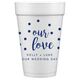 Confetti Dots Our Love Styrofoam Cups Image 3 of 3