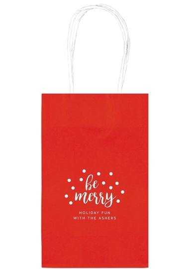 Confetti Dots Be Merry Medium Twisted Handled Bags