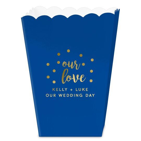 Confetti Dots Our Love Mini Popcorn Boxes