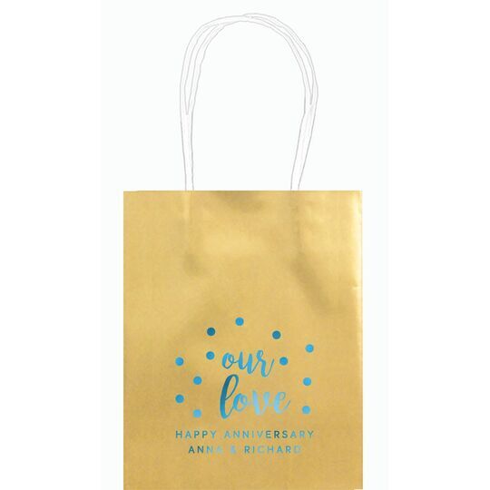 Confetti Dots Our Love Mini Twisted Handled Bags