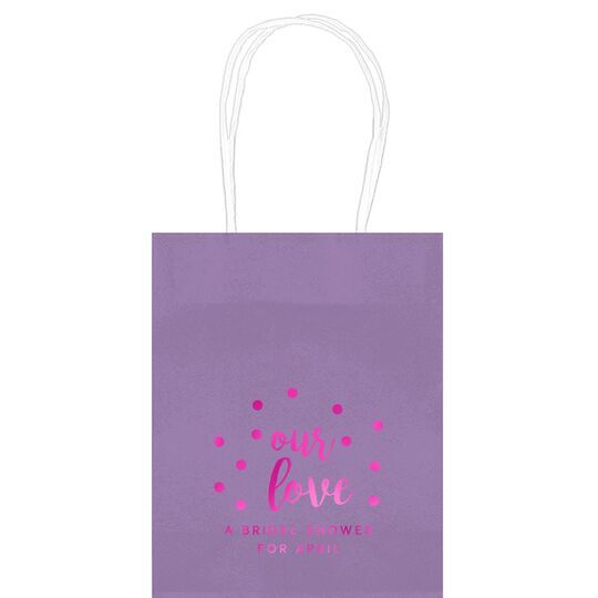 Confetti Dots Our Love Mini Twisted Handled Bags