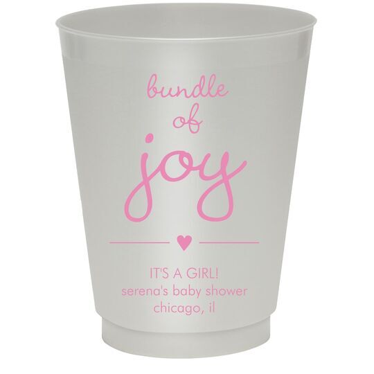 Heart Bundle of Joy Colored Shatterproof Cups