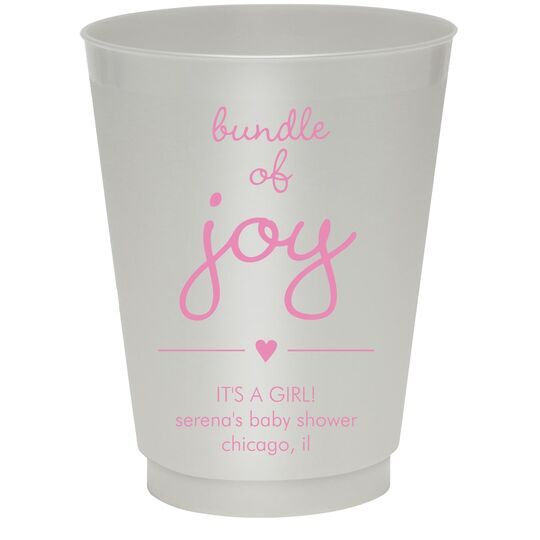 Heart Bundle of Joy Colored Shatterproof Cups